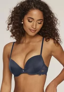Бюстгальтер пуш-ап LASCANA, темно-синий