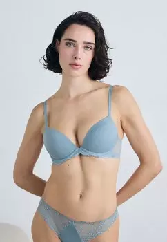 Бюстгальтер пуш-ап LIFT DEMI Calvin Klein Underwear, сине-серый