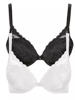 Бюстгальтер пуш-ап Lisca, цвет black-white
