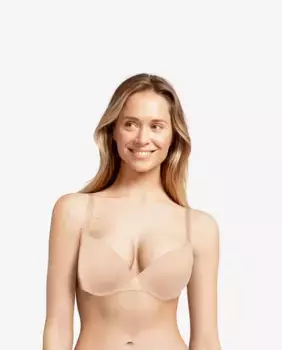 Бюстгальтер пуш-ап на косточках и емкостью линии Essentiall Chantelle, бежевый