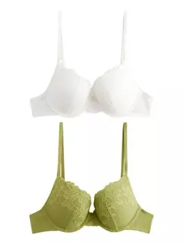 Бюстгальтер пуш-ап Next, цвет Olive/White