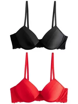 Бюстгальтер пуш-ап Next, цвет Red/Black