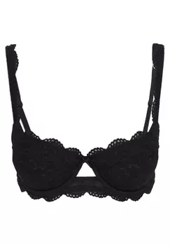 Бюстгальтер пуш ап Nina von C. Push Up Dirndl BH Silver Edition, черный