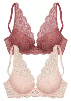 Бюстгальтер пуш ап PETITE FLEUR, цвет rosenholz+rose