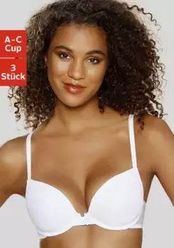 Бюстгальтер пуш-ап Petite Fleur на косточках со съемными подушечками, нижнее белье, белый