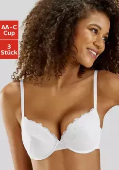 Бюстгальтер пуш-ап Petite Fleur на косточках, нижнее белье, белый