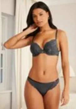 Бюстгальтер пуш-ап PLUNGE Lipsy, серый