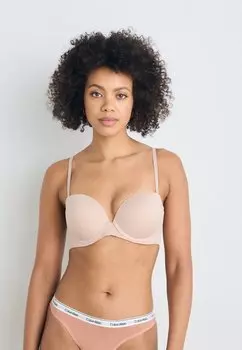 Бюстгальтер пуш-ап STRAPLESS PERFECTLY FIT Calvin Klein Underwear, бежевый