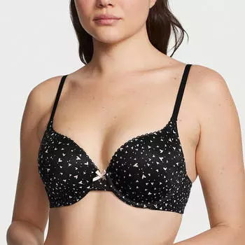 Бюстгальтер пуш-ап Victoria`s Secret Smooth Perfect Shape, чёрный/розовый