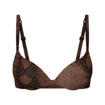 Бюстгальтер push-up формы teardrop SKIMS, цвет espresso snakeskin print