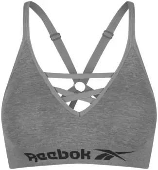 Бюстгальтер Reebok "Марина" со съемной подкладкой, бесшовный, серый
