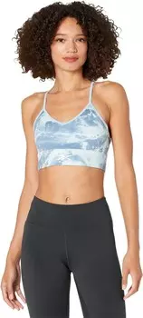 Бюстгальтер Reebok Meet You There All Over Print Bra, цвет Blue Slate
