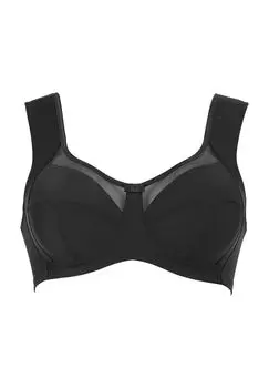 Бюстгальтер рельефный Clara, декоративный бантик, тюль, женский Anita, черный