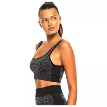 Бюстгальтер Roxy Chill Heart Low Impact Sports, черный/серый