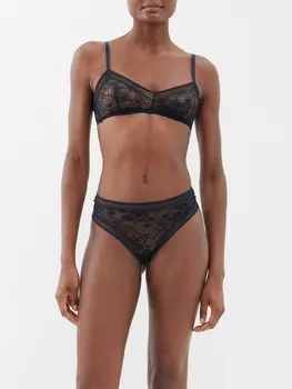 Бюстгальтер royal из цветочного кружева с мягкой чашкой Eres, синий