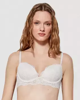 Бюстгальтер с эффектом пуш-ап для чашек B и C Gisela, белый