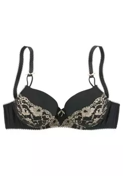 Бюстгальтер с эффектом пуш-ап Lascana Fabiola, черный