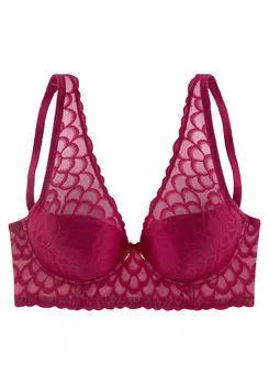 Бюстгальтер с эффектом пуш-ап Lascana, рубиново-красный