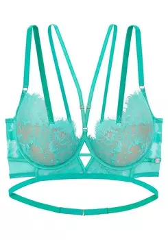 Бюстгальтер с эффектом пуш-ап Lascana, зеленый
