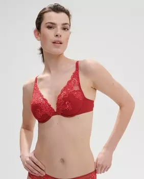 Бюстгальтер с эффектом "пуш-ап Simone Prle, красный