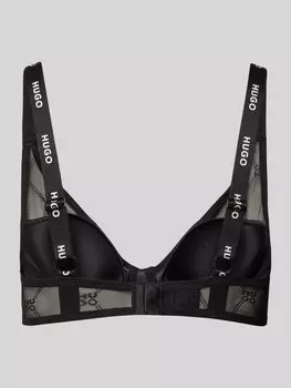 Бюстгальтер с этикеткой, модель «Sporty Lace» HUGO, черный