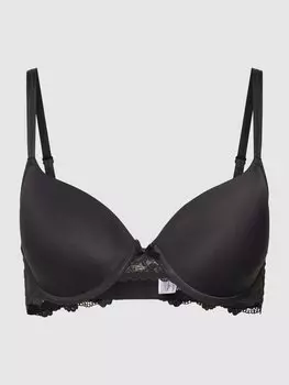 Бюстгальтер с чашечками и кружевной отделкой, модель «VITTORIA» LASCANA, черный