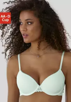 Бюстгальтер с чашками LASCANA, изготовлен из натурального хлопка, мятный