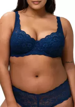 Бюстгальтер с чашками Triumph "Amourette 300 WHP X", чашка A-E, нежное цветочное кружево, цвет Deep Water