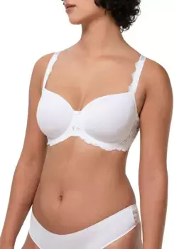 Бюстгальтер с чашками Triumph "Amourette Charm WP", чашка B-E, чашки-спейсеры, цветочное кружево, белый