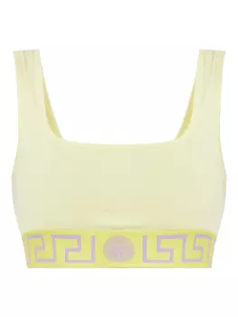 Бюстгальтер с декором Greca Versace, желтый