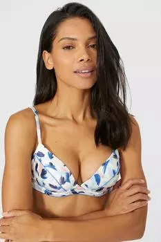 Бюстгальтер с глубоким вырезом Brush Stroke Debenhams, синий