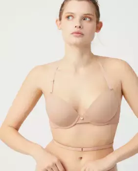 Бюстгальтер с глубоким вырезом и открытой спиной Ysabel Mora, цвет Nude