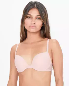 Бюстгальтер с глубоким вырезом и пуш-апом - Sheer Marquisette Calvin Klein, цвет Rosa