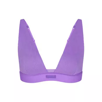 Бюстгальтер с глубоким вырезом SKIMS Cotton Rib, цвет Ultra Violet