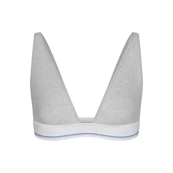 Бюстгальтер с глубоким вырезом SKIMS Cotton Rib, цвет Light Heather Grey Stripe