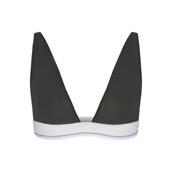 Бюстгальтер с глубоким вырезом SKIMS Cotton Rib, цвет Soot Stripe