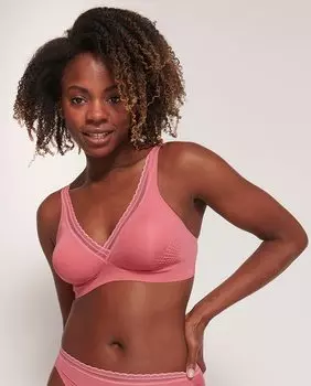 Бюстгальтер с инновационными преимуществами уникальной и адаптивной поддержки Sloggi, розовый