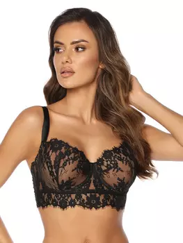 Бюстгальтер с косточками Kinga, черный