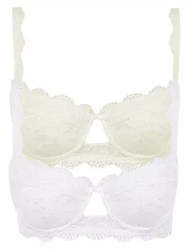 Бюстгальтер с косточками Nina von C. 2er Pack Balconnet Dirndl BH, цвет Weiss champagner