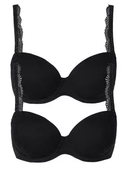 Бюстгальтер с косточками Nina von C. 2er Pack Schalen BH, черный