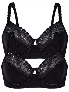 Бюстгальтер с косточками Sassa 2er Sparpack, черный