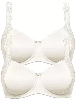 Бюстгальтер с косточками SUSA 2er Pack Minimizer BH mit Bgel London, цвет Weiss frosty lavender