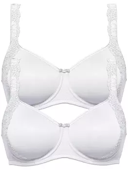 Бюстгальтер с косточками SUSA 2er Pack Minimizer BH mit Bgel London, цвет Weiss Weiss