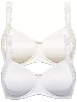 Бюстгальтер с косточками SUSA 2er Pack Minimizer BH mit Bgel London, цвет Champagner Weiss