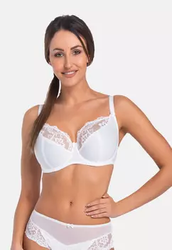 Бюстгальтер с косточками Teyli Ungepolsterter Soft mit floraler Spitze Exclusive, белый