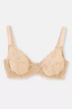Бюстгальтер с кружевной накладкой Dagi, бежевый