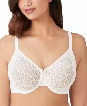 Бюстгальтер с кружевом и косточками Halo Lace Molded Underwire 851205, до чашки G Wacoal, слоновая кость/кремовый