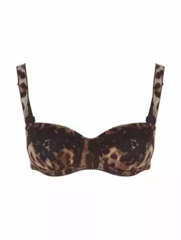 Бюстгальтер с леопардовым принтом Dolce&Gabbana, мультиколор