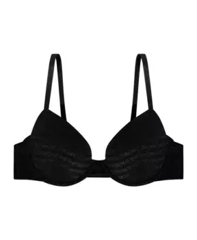 Бюстгальтер с логотипом Emporio Armani, черный