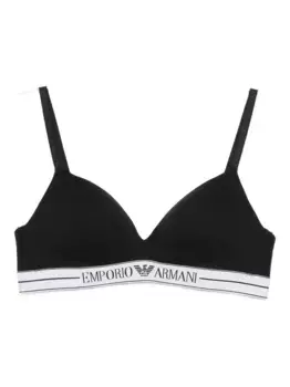 Бюстгальтер с логотипом EMPORIO ARMANI, черный